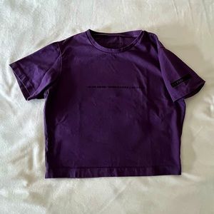 Alphalete LDB-More Fitted Crop Tee - Small - Purple Haze